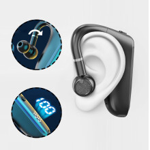 Auriculares inalámbricos Bluetooth 5.0 con pantalla digital para negocios, ideales para colgar en el coche o para deportes.