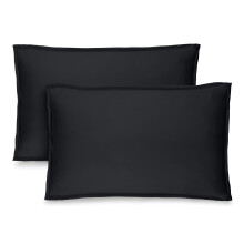Bare Home -tyynynpäällissetti - Premium1800Collection - Tuplaharjattu - Normaali, Musta
