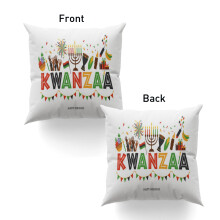 Feliz Kwanzaa - Funda de cojín decorativa para la festividad de la herencia africana, 30x30 cm (12x12 pulgadas) - Compatible con la decoración de