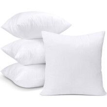 Imbottitura per cuscini 40x40 cm (confezione da 4), inserti in fibra cava per cuscini di divano e poltrona, colore bianco