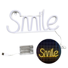 COOLL Led Smile Light Led Neonvalo Luova Muoto USB/paristokäyttöinen Häikäisemätön Juhlapöytävalaisin Koristelee