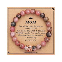 YiFudd Liebesanhänger-Armband, Perlen-Weihnachtsgeschenkkarten-Armband
