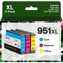 Inkoustové kazety 951XL kompatibilní náhrada za inkoustové kazety HP951XL kombinované balení s vysokou výtěžností pro použití s OfficeJet