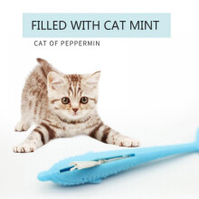 Prettyui Katt Hundleksak Tandborste Fiskformad Silikon Tandrengöring Molarstav Husdjur Katt Hundleksak Tandborste Rengöringsverktyg