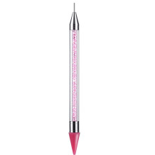 Nail Art Dotting Tool and Rhinestone Picker Pen Dual Ended Design for Precise Manicure Pink