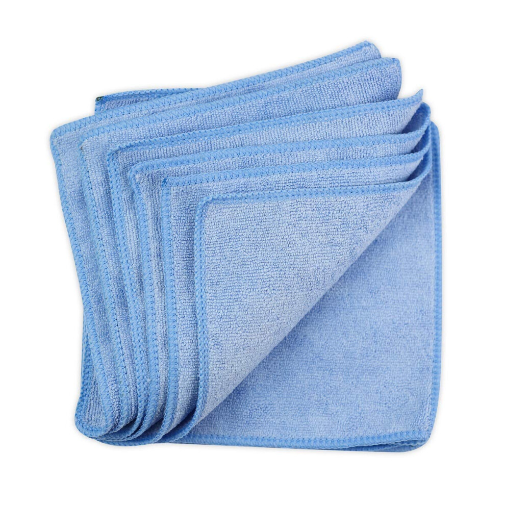 Microfiber Makeup Remover Cloths 10 Pack Blue 8x8 Inch Reusable Hypoallergenic Facial Cleansing