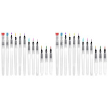 24 PCS Water Color Brush Pen Set, Watercolor Paint Pens, Water Color Water-Base Markers, Water Soluble Colored Pencil