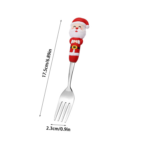 Christmas Spoon and Fork Set Christmas Dessert Tableware Christmas Creative Tableware Gifts 2