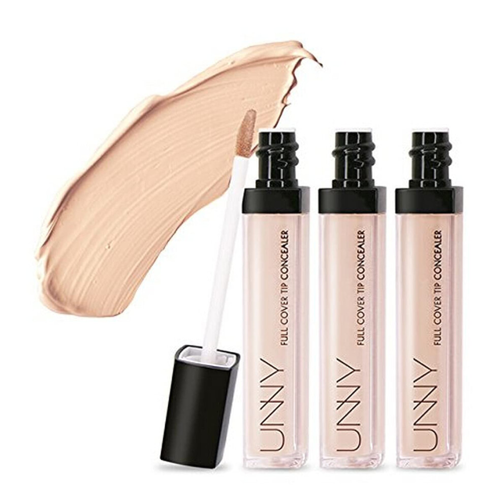 Full Coverage Concealer Light Beige with SPF30 Brightening Precision Wand for Dark Circles