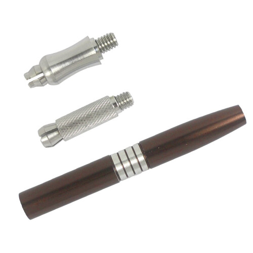 Microblading Pen 2 in 1 Double Head Coffee Alloy Eyebrow Tattoo Tool with Secure Needle Lock 2