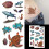 Temporary Tattoos 3D Waterproof Ocean Theme Shark Turtle Fish Quick Apply Removable 2 Sheets 1