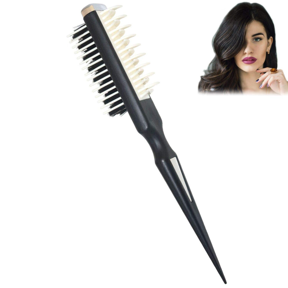 Volumizing Teasing Comb with DualSided Sharkback Design and RootLifting Bristles for All Hair Types