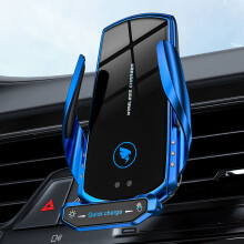 Cargador inalámbrico con sujeción automática para coche, sensor infrarrojo inteligente, soporte para teléfono móvil, soporte para rejilla de