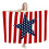 Πετσέτα θαλάσσης Wzzjkit4th of July Decorations, εξαιρετικά ελαφριά κόκκινη λευκή και μπλε 1