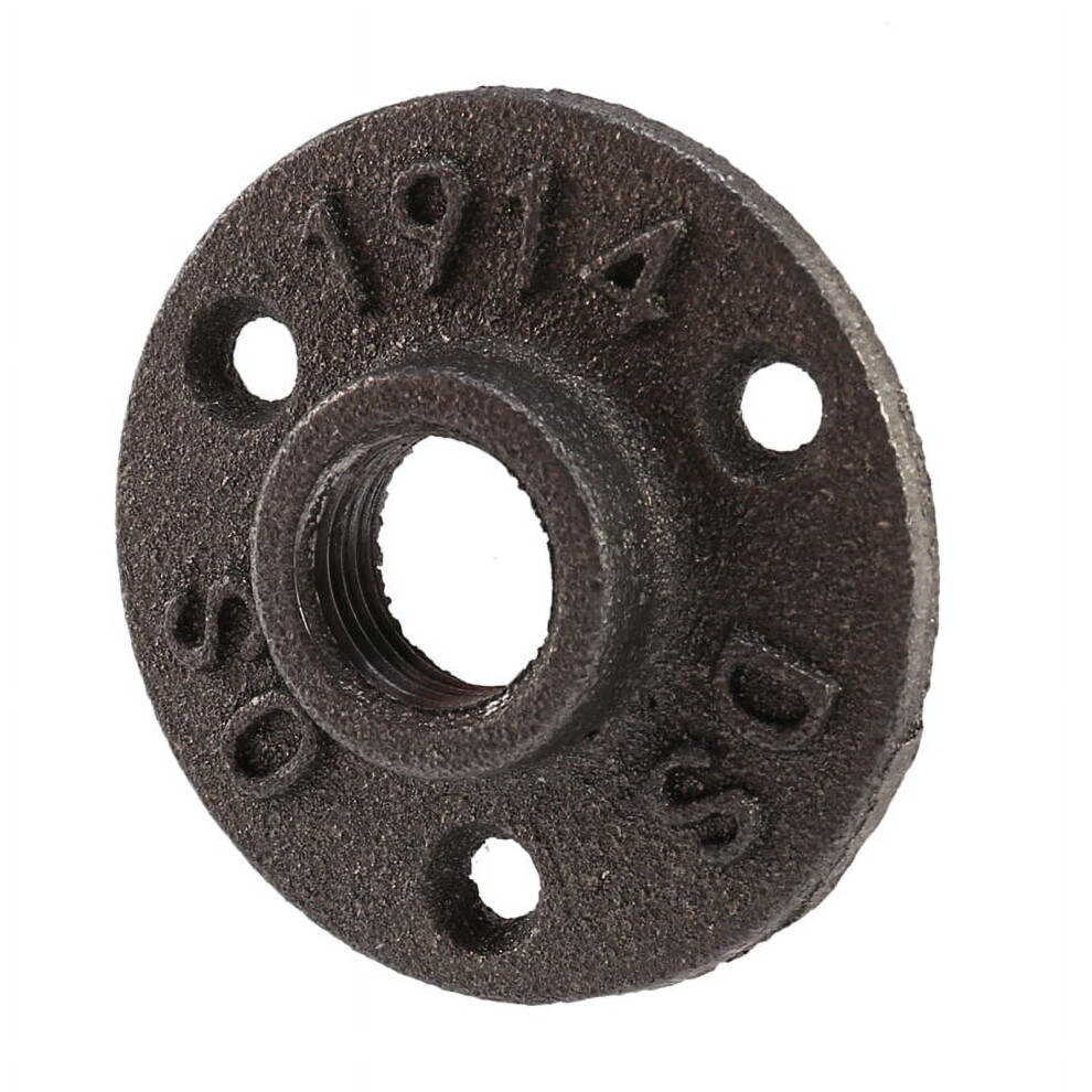 1/2 Inch Black Cast Iron Pipe Fittings Floor Flange Threaded 9433291520765