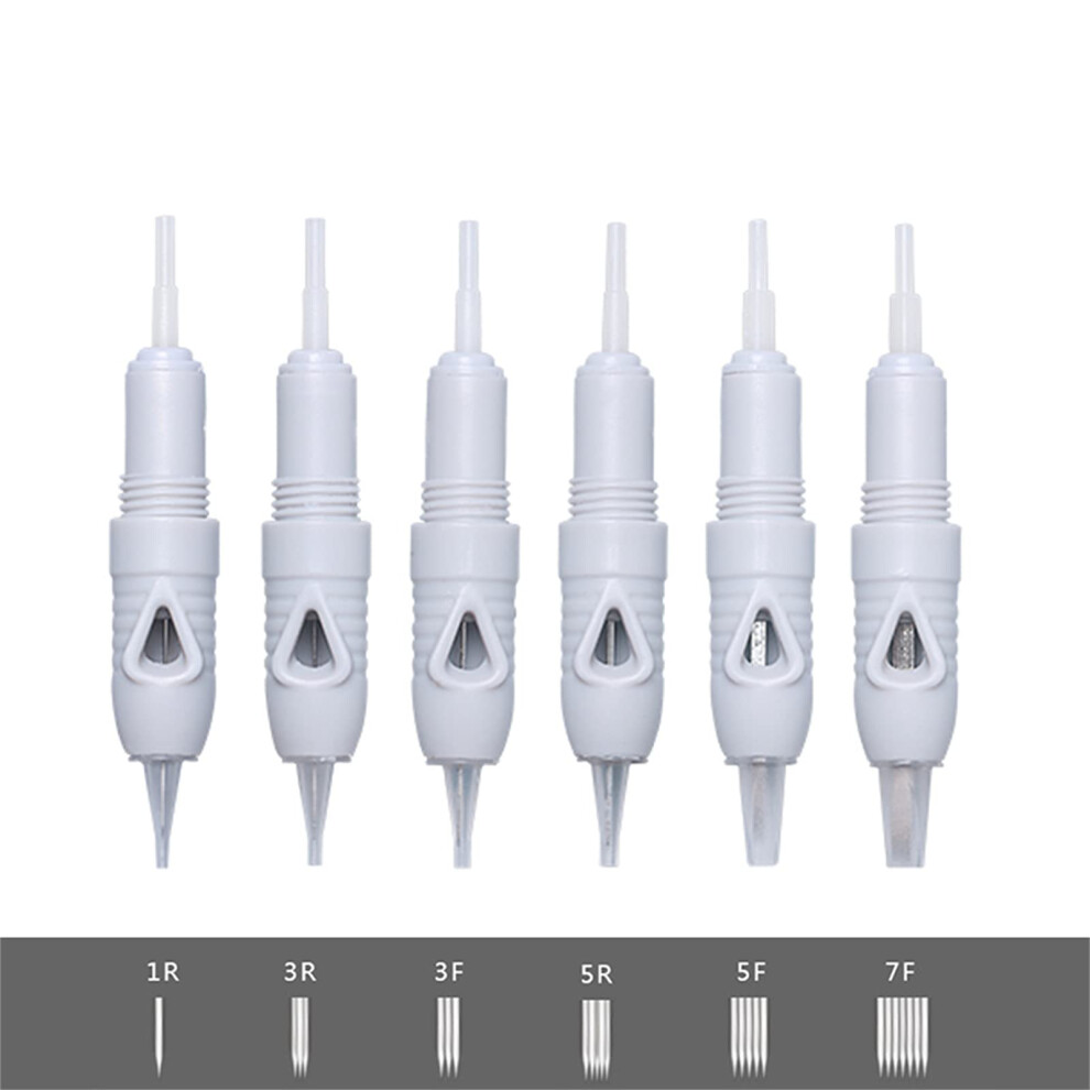 8mm 5P Permanent Makeup Cartridge Needles, Disposable Microblading Set for Eyebrows Lips Eyeliner, 10pcs