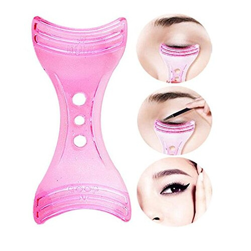 Pink Eyeliner Stencil Guide Tool for Beginners with Precise Winged Makeup Template 1