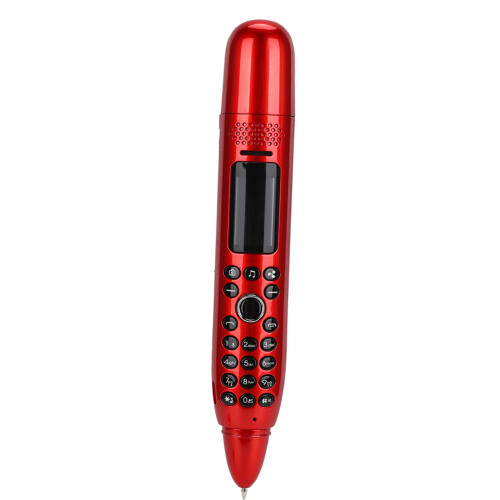 Caneta-celular em miniatura com mudança de voz e chamadas Bluetooth, celular mini multilíngue com dois chips e compatível com redes GSM. 2