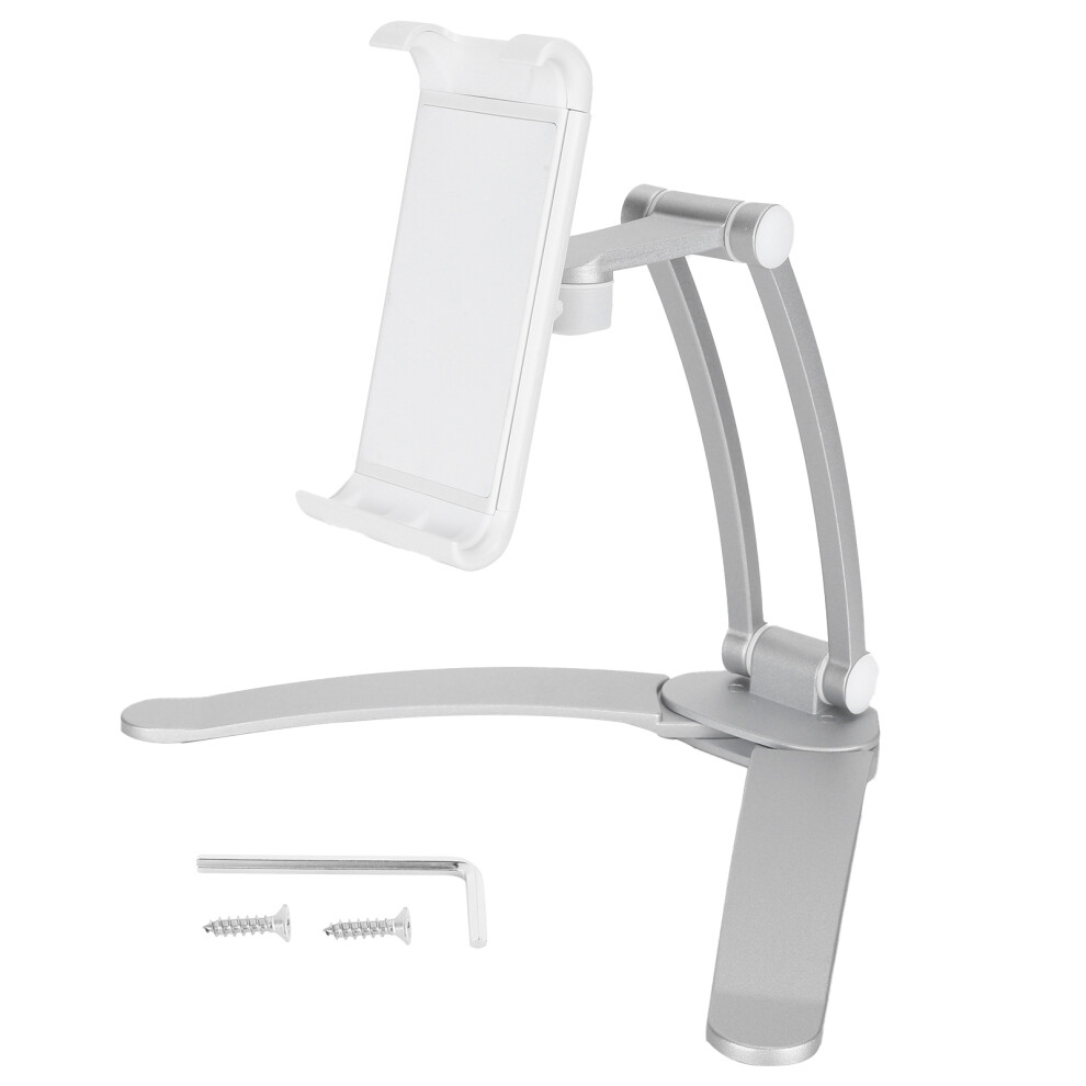 Adjustable Tablet Stand With Wall Mount, 360 Degree Rotation Universal Compatible Foldable Design Sturdy Aluminum Construction For Ipad Kindle Galaxy 9773935300118