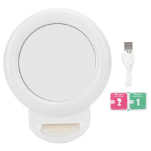LED-Kreislicht mit Touch-Steuerung und verstellbarem Clip, wiederaufladbarer Akku, mehrere Lichttöne, leichter und tragbarer Selfie-Ring