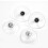 Ventouses transparentes à vis moletée de 41 mm, écrou blanc, en caoutchouc de haute qualité 2