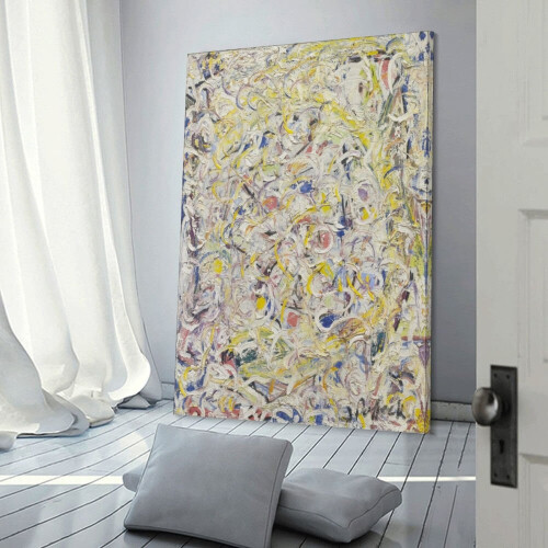 Impressão abstrata de Jackson Pollock (66) em tela, 20x30cm (8x12 polegadas), decoração de parede, pôster para presente, decoração moderna para 2
