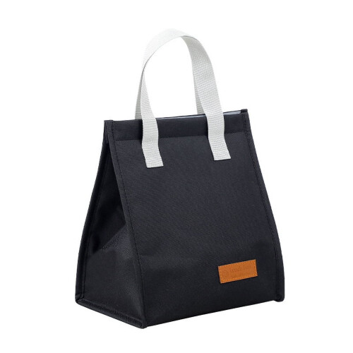 Foldable Insulated Bento Bag Lunch Bag for Work, School,Black