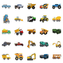 Pegatina de camión de construcción de dibujos animados Dcomlko, pegatina DIY, decoración de pegatinas, pegatinas divertidas