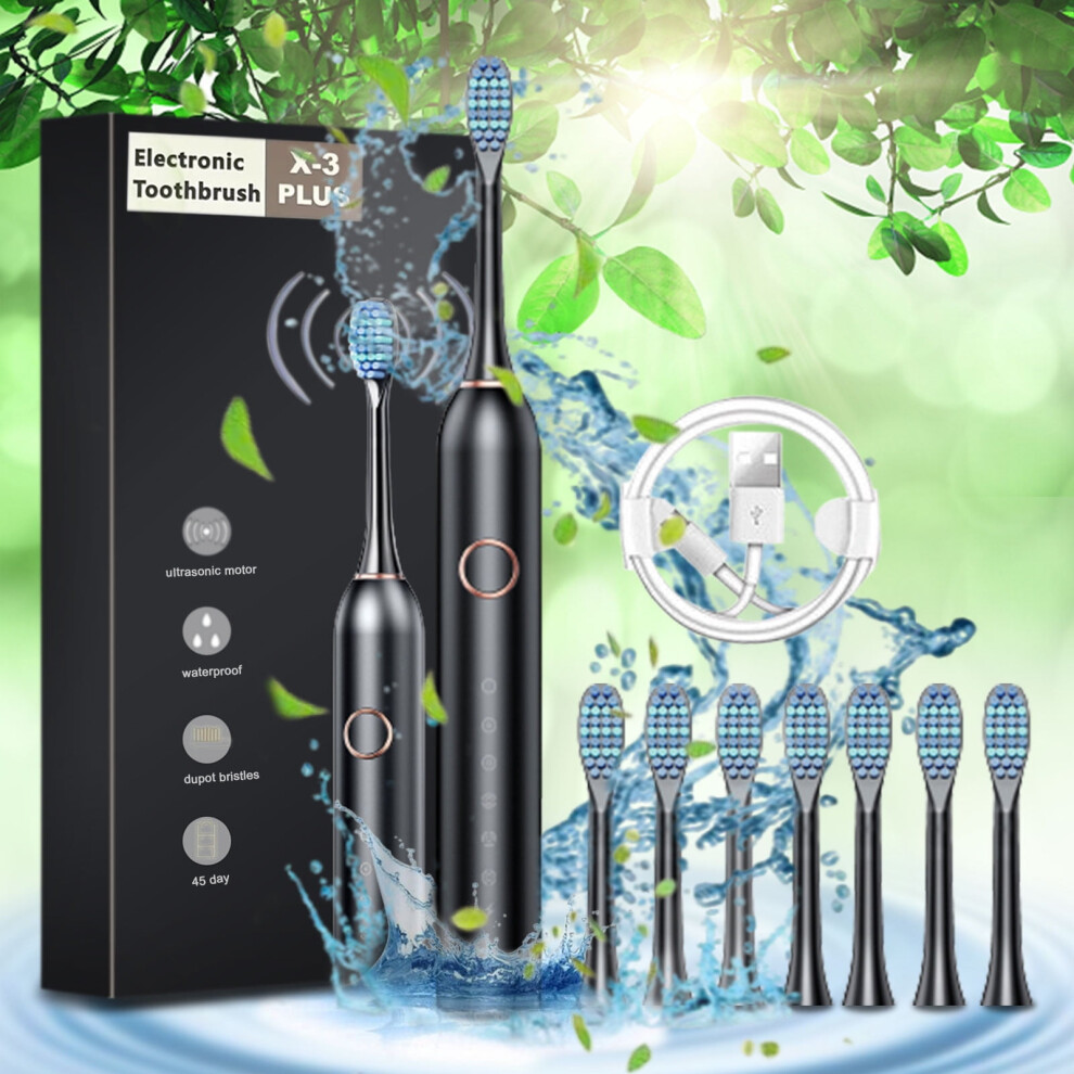 Ozmmyan Electric Toothbrush with 8 Heads, 6 Modes, IPX7 Waterproof â Compatible with Replacement Heads