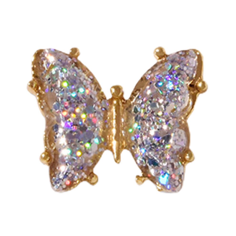 XM Culture Manicure Decoration Strong Luxury Alloy Butterfly 3D Rhinestone Nail Art Decorations for Women