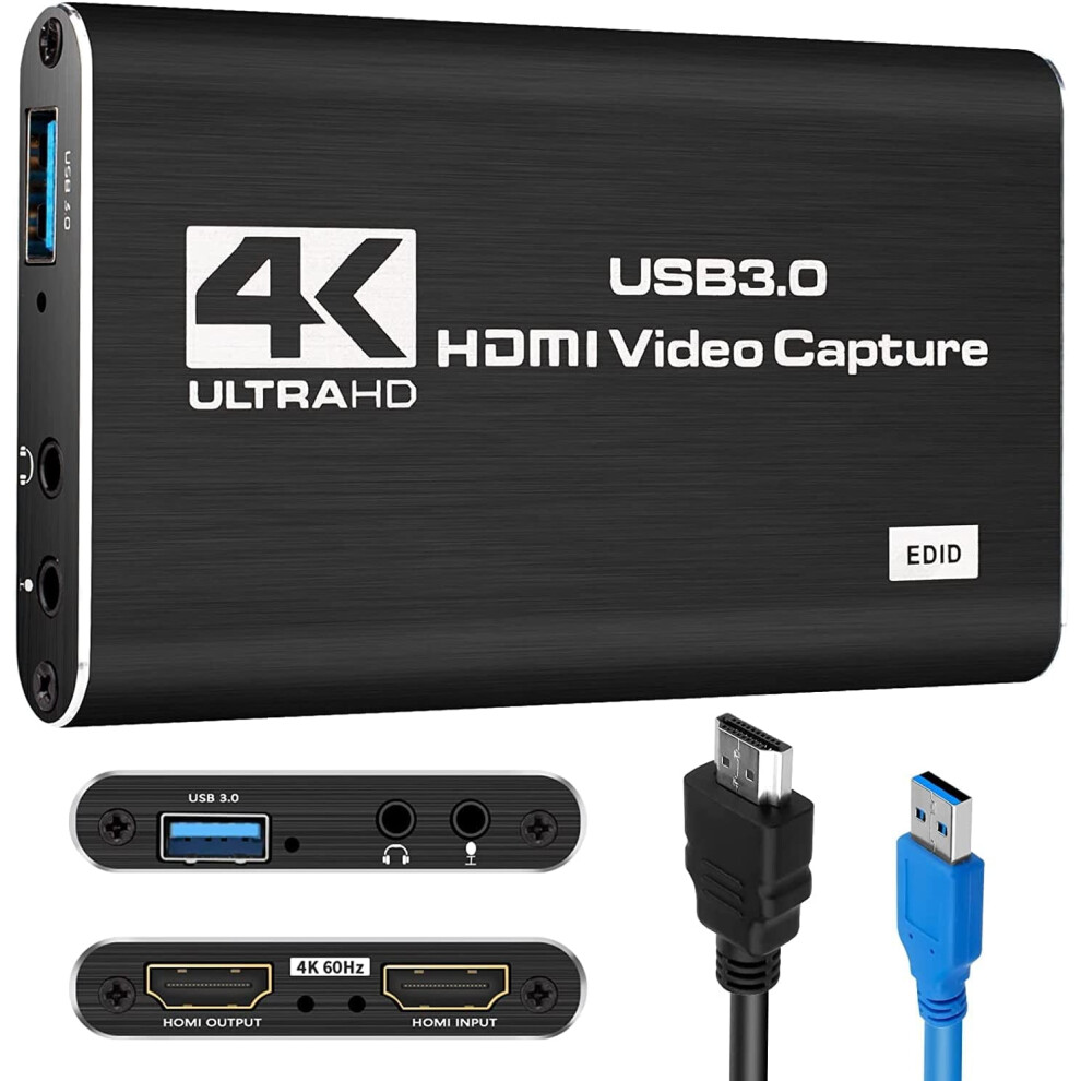 Capture 4K Hdmi Audio Video Capture Usb 3.0 Capture Adapter 1080P 60Fps Video Recorder Device For Game 9773935866553