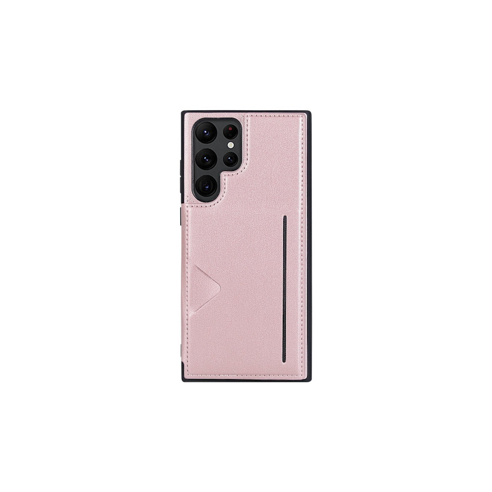 Compatible With Samsung Galaxy S23 Ultra - Case With Card Holder (Hanman) Rose Gold 9773935867703