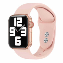 Kompatibilné s Apple Watch 38/40/41 1/2/3/4/5/6/7/8/SE Ružový silikónový náramok ružovej farby