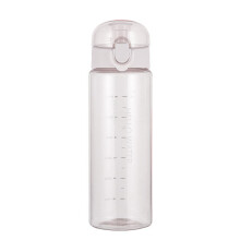 WinysinGym Travel Matte Plastic Transparent Water Bottle Drinking Cup Leak proof Drinking Bottle Reusable Transparent Bottle White.Clear