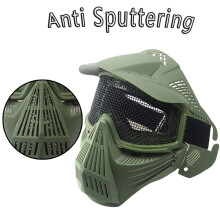 Airsoft Full Face Mask Metal Mesh Goggles Protection