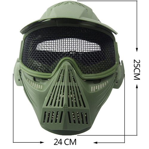 Airsoft Full Face Mask Metal Mesh Goggles Protection 2