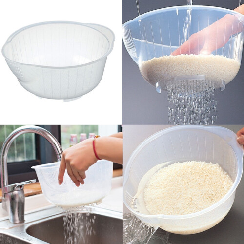 Καθαρότερο και ασφαλές σουρωτήρι για πλύσιμο ρυζιού με λαχανικά και φρούτα χωρίς 1