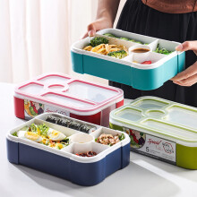 Boîte à lunch décorative de cuisine Jacenvly en liquidation, compatible avec le four à micro-ondes, compartiment de style japonais, grande
