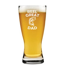 Γυάλινο καρούλι μπύρας Pilsner 15oz Great Dad Ψάρεμα λαβρακιού Πατέρας