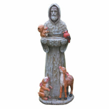 Horúci výpredaj záhradníckych sošiek Lekdue, kompatibilných so sochou zo živice pre vtáky sv. Františka, vonkajšia pastoračná dekorácia