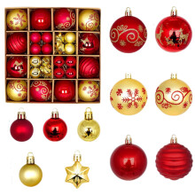 YOBOLK44 stuks kleurrijke kerstballen - Geschikt voor kerstboomversiering en feestartikelen
