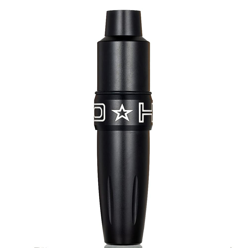 Black Rotary Tattoo Pen With Japanese Motor, Cnc Aluminum Alloy, For Lining And Shading
