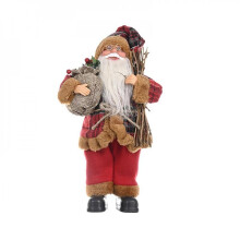 Juleudsalg! 30 cm julemandsfigur, stående juledekoration, julesamlerdukke, bordpynt