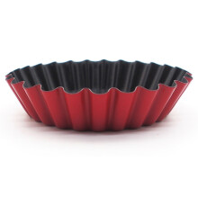 Non-stick Tart Quiche Flan Pan Mould Pie Pizza Cake Cupcake Baking Muffin Cup L round red black