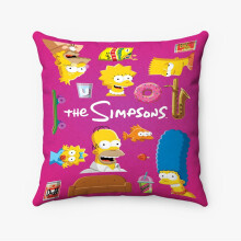 Funda de almohada personalizada AIVO Los Simpson 2022, funda cuadrada de poliéster hilado personalizada, cojín decorativo para cama, sofá y