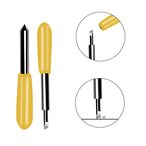 30pcs Replacement Blades for Explore Air 2 Vinyl Cutter - 30 Cutting Plotter Blades Compatible with Maker Expression (Yellow) 2