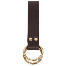 Medieval Belt Skirt Hiking Double Metal Rings Leather Loop Viking Mug Hook Strap Women Men Adult Performance Accessories Dark Coffee