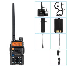 1.5LCD-kaksoiskaistainen radiopuhelin taskulampulla, 5 W teho, 144~148MHz / 420~450MHz (musta) - ulkokäyttöön tarkoitettu viestintälaite