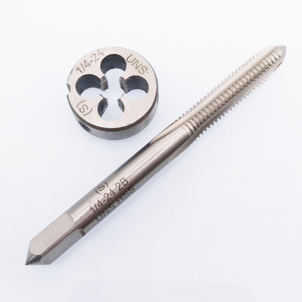 1/4"-24 Uns Tap And Die Set Hss Thread Tap With Round Threading Die Right Hand 9773935985650