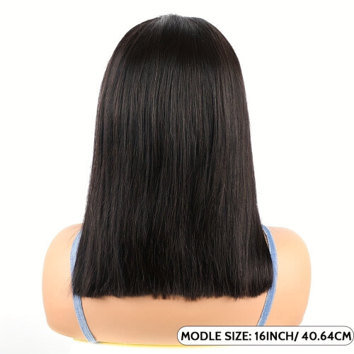 Περούκα 12" Straight Bob HD με δαντέλα μπροστά, πυκνότητα 250%, ανθρώπινη τρίχα,
